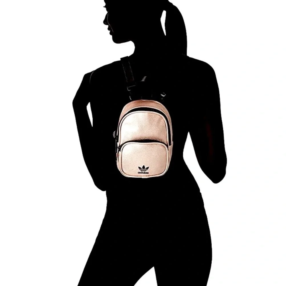 Adidas | Rose Gold Mini Pebbled Faux Leather Backpack